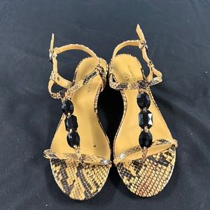 Size 6.5 Snake Skin pattern sandals